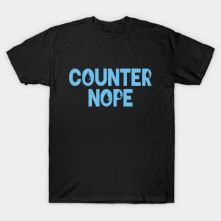 Blue Nope Counter T-Shirt